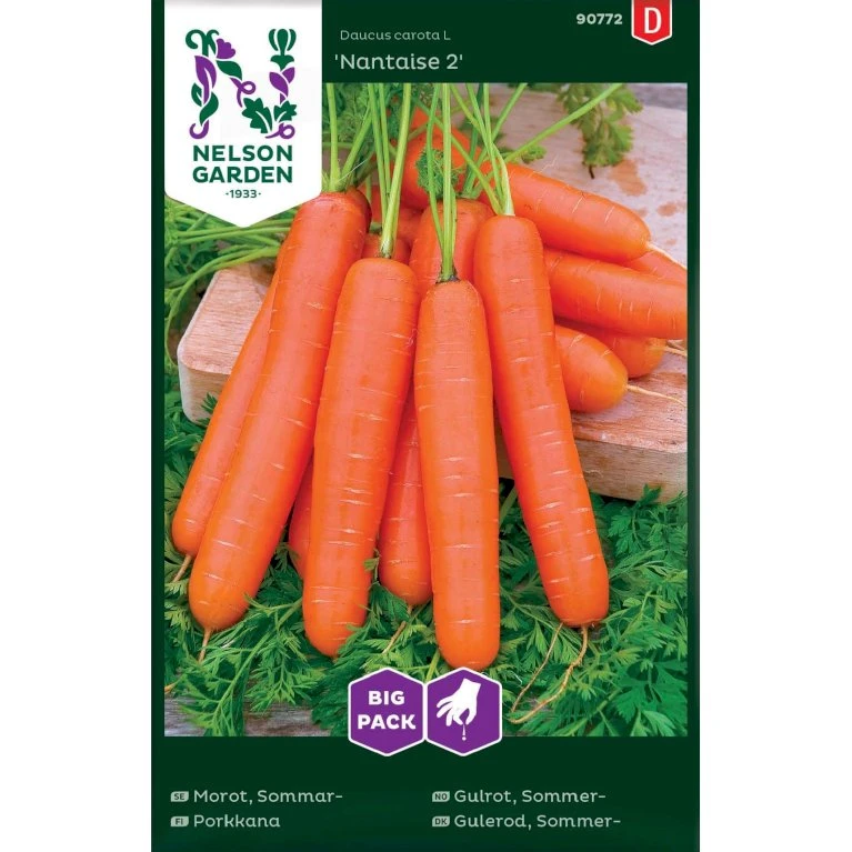 Sommergulerod 'Nantaise 2' Big Pack Daucus Carota L 'Nantaise 2' 3 Sommergulerod 'Nantaise 2' Big Pack Daucus Carota L 'Nantaise 2'