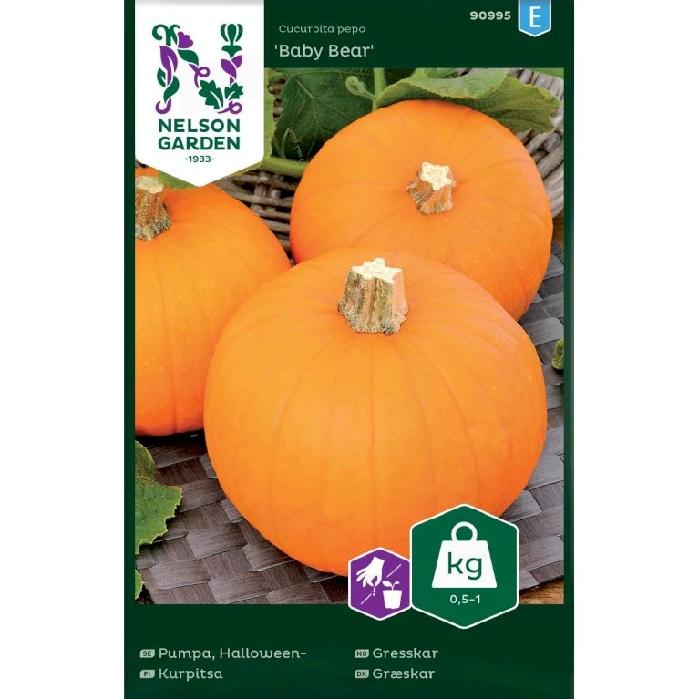 Mandelgræskar 'Baby Bear' Cucurbita Pepo 'Baby Bear' 3 Mandelgræskar 'Baby Bear' Cucurbita Pepo 'Baby Bear'