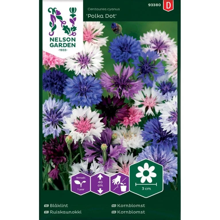 Lav Kornblomst 'Polka Dot' Mix Centaurea Cyanus 'Polka Dot' 3 Lav Kornblomst 'Polka Dot' Mix Centaurea Cyanus 'Polka Dot'