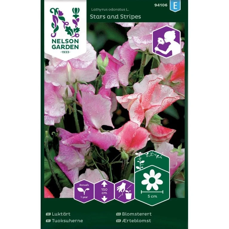 Ærteblomst 'Stars And Stripes' Mix Lathyrus Odoratus L. 'Stars And Stripes' Mix 3 Ærteblomst 'Stars And Stripes' Mix Lathyrus Odoratus L. 'Stars And Stripes' Mix