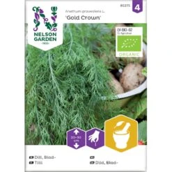 Bladdild 'Gold Crown' Øko Anethum Graveolens L. 'Gold Crown' Frøpose, Antal Pr. Pakke, Ca. 400 Stk.