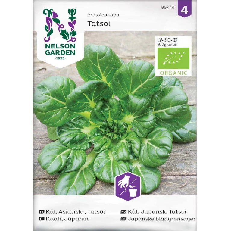 Japanske Bladgrønsager 'Tatsoi' Øko Brassica Rapa 'Tatsoi' Frøpose, Antal Pr. Pakke, Ca. 125 Stk. 3 Japanske Bladgrønsager 'Tatsoi' Øko Brassica Rapa 'Tatsoi' Frøpose, Antal Pr. Pakke, Ca. 125 Stk.